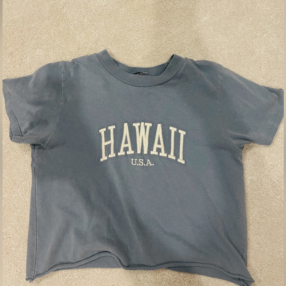 Blue crop top